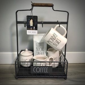 🇺🇸 Rae Dunn COFFEE Mug Rack / Basket NWT